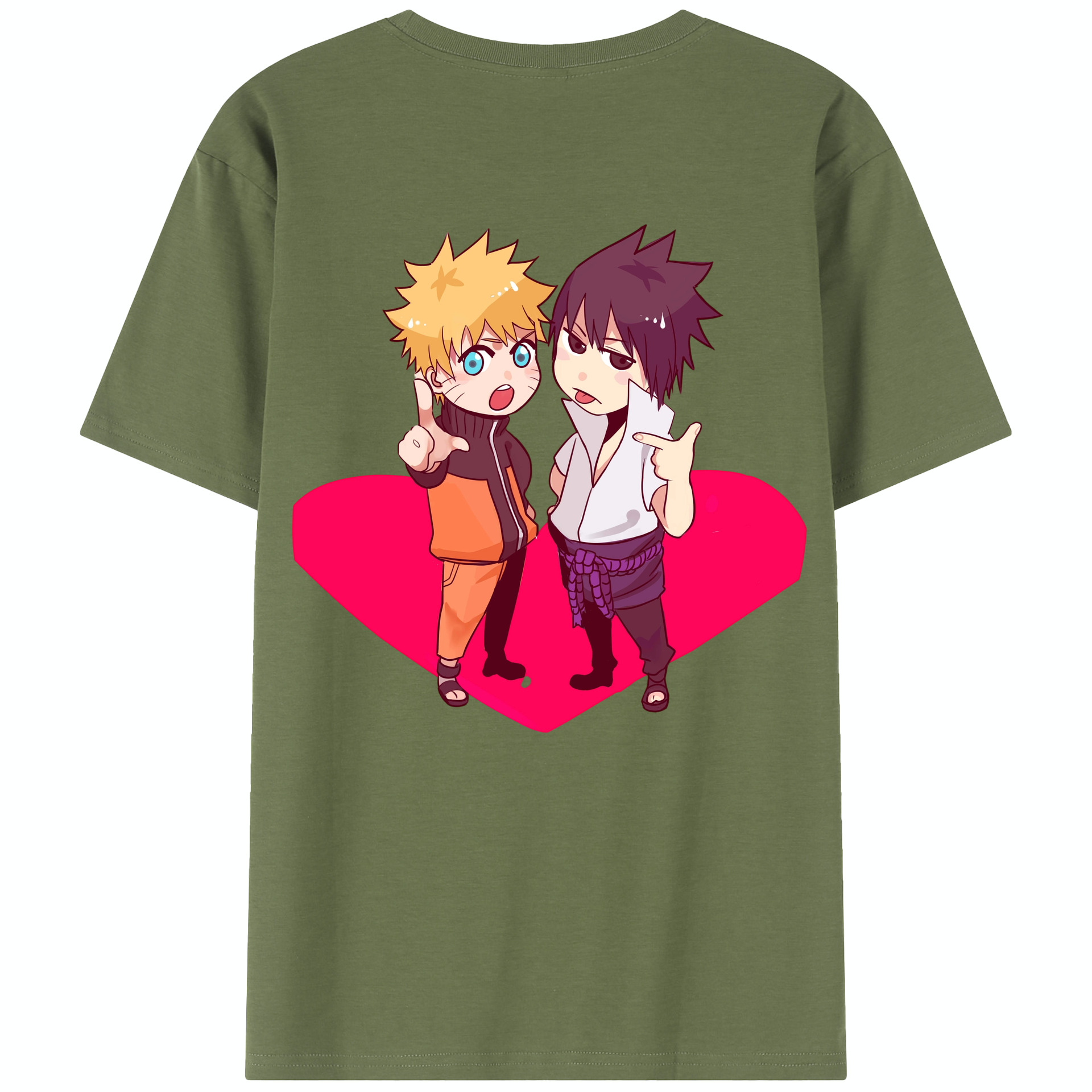 （画像用） NARUTO -ナルト- うずまき ナルト Uzumaki Naruto 綿100％半袖Tシャツ（背面プリント）